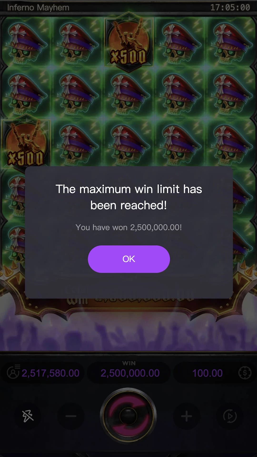 อัตราการจ่ายเงินรางวัลสูงสุด (Maximum Win) 1