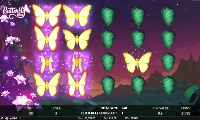 เหตุการณ์เฉพาะของเกม Butterfly Staxx 1