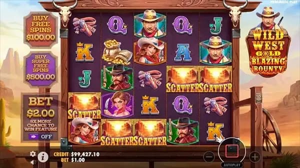 Wild West Gold Blazing Bounty ภาพเกม 1