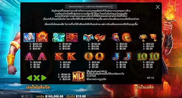 Zeus vs Hades Gods of War 250 ภาพเกม 2