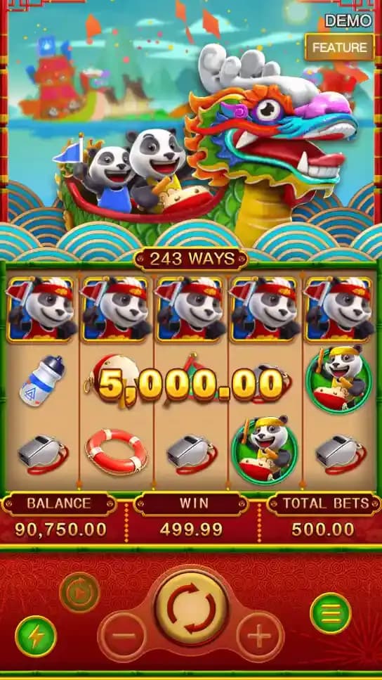 PANDA DRAGON BOAT ภาพเกม 1