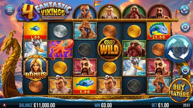 4 Fantastic Vikings Go Fishing ภาพเกม 2