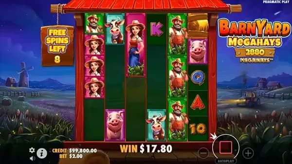 Barnyard Megahays Megaways ภาพเกม 6